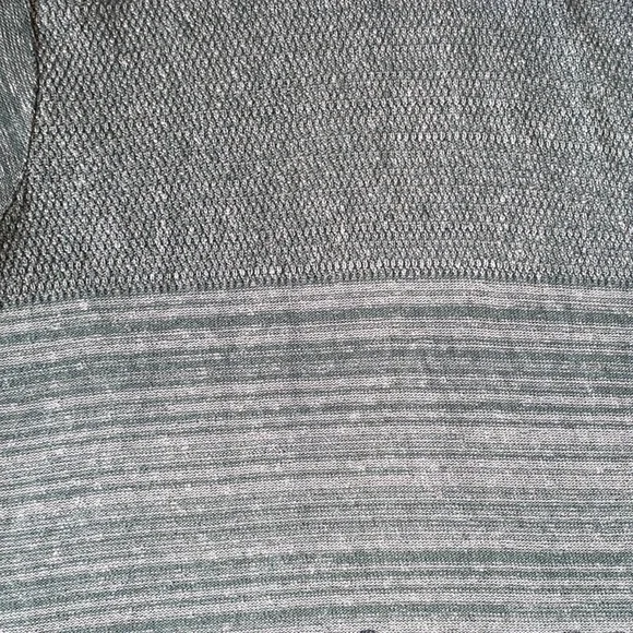 Blue Fish hand painted cotton linen blend green roll neck sweater One Size EUC